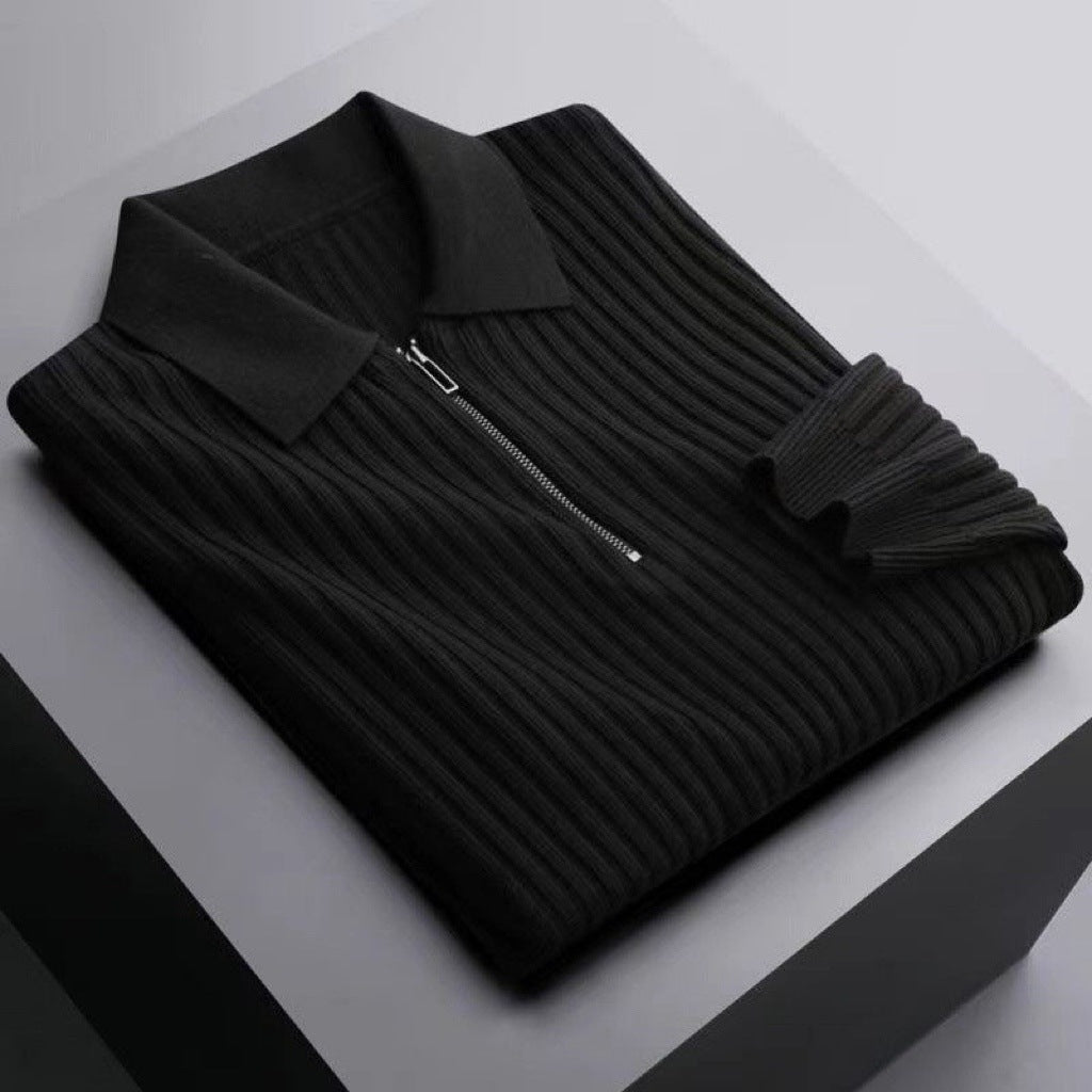 Men's Lapel Knit Polo Shirt