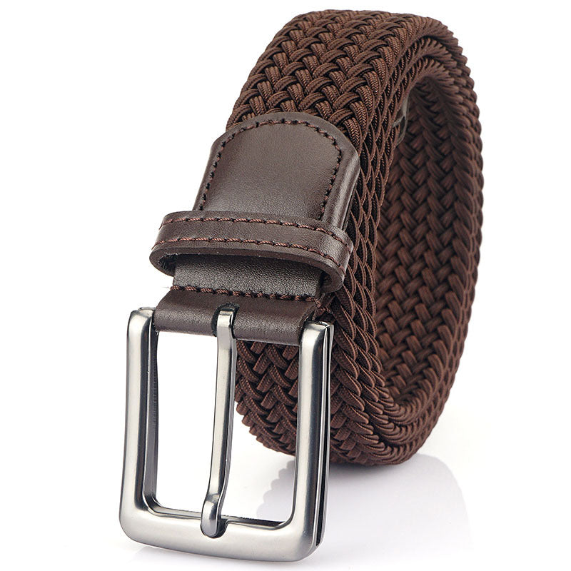 Elastic Pin Buckle Canvas Belt for Men
