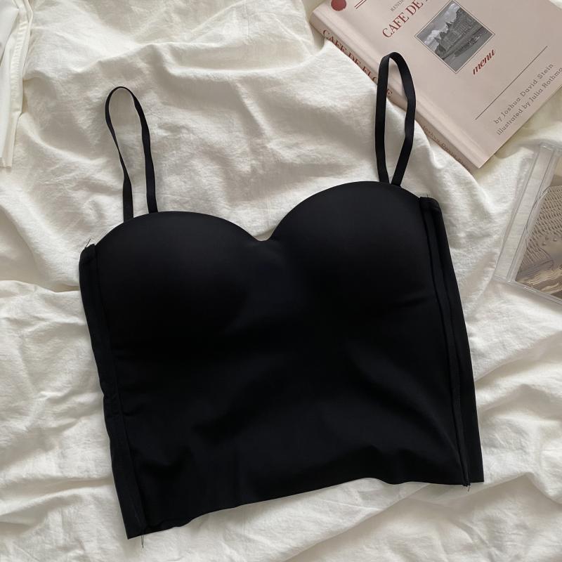 Ice Silk Slim-Fit Camisole with Built-In Bra