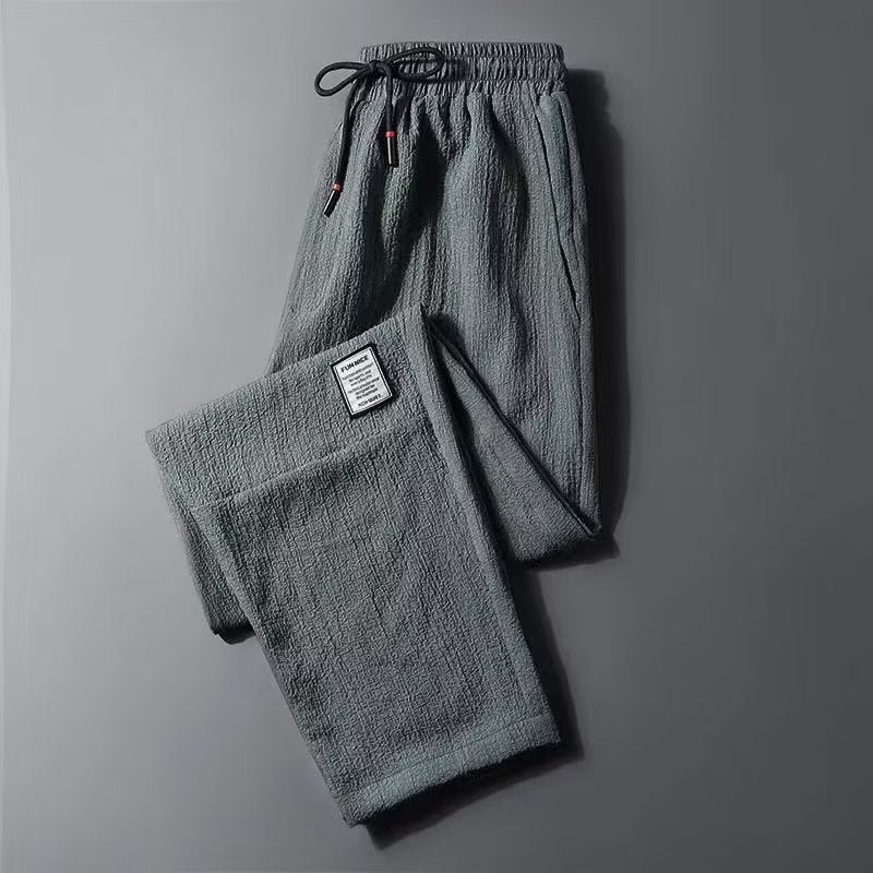 Mens Ice Silk Casual Trousers