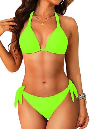 Women's Halter Bikini Set Two Piece Triangle Swimsuit