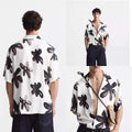 Mens Floral Print Short Sleeve Shirt
