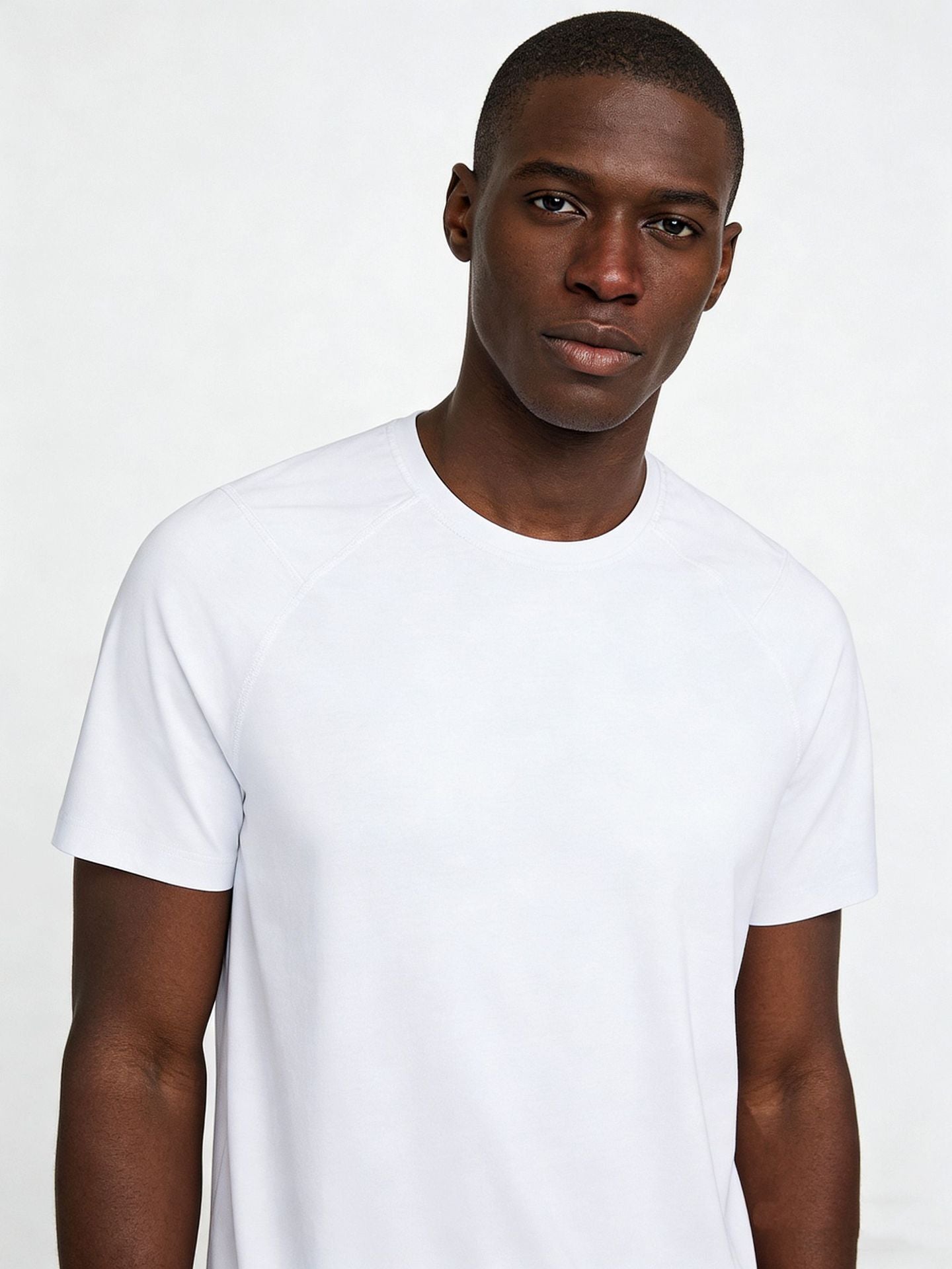 Summer T-Shirt Short-Sleeved Men's Seamless Ice Silk Breathable Quick-Drying Sun Protection Anti-Un Pure Color Youth Sports Round Neck T-Shirt for Men