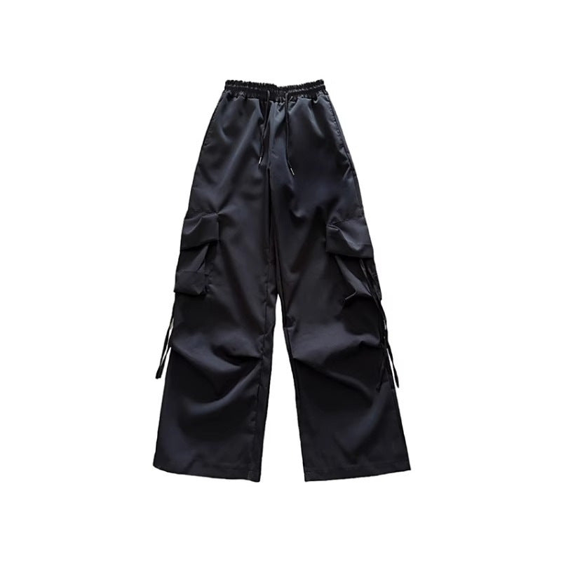 Vintage High Waist Wide Leg Cargo Pants