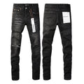 Mens Distressed Denim Jeans with Embroidery