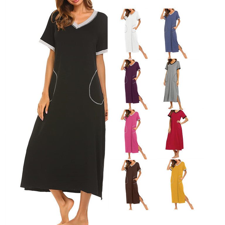 Womens Soft Cotton Pajama Set with Pockets