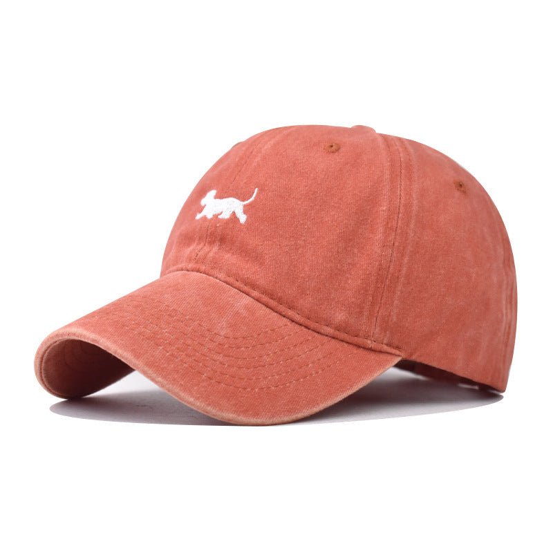 Washed-out Vintage Sun Hat Female Curved Brim Distressed