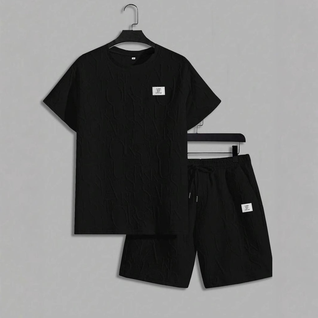 Jacquard Short-sleeved suit Knitted Men