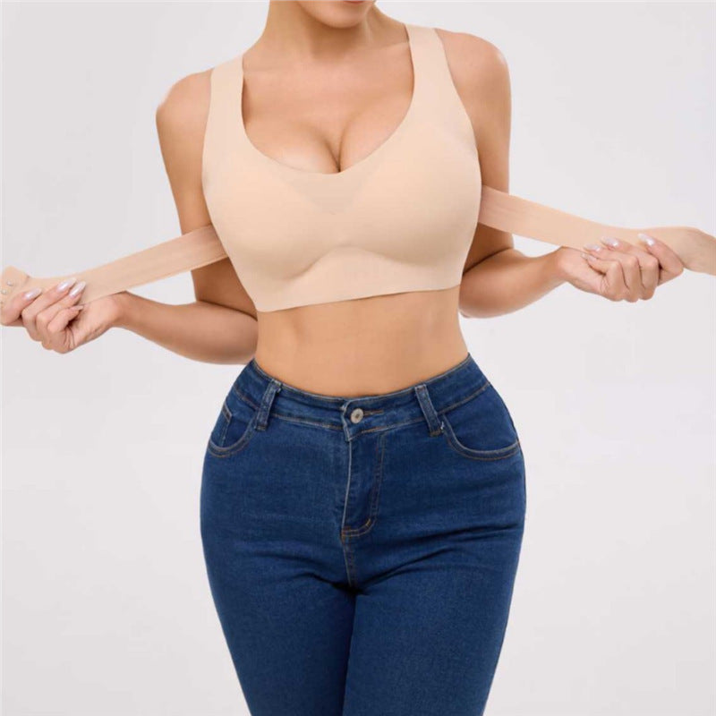 Posture-Correcting Seamless Sports Bra with Front Clasp