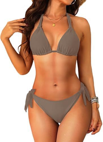 Women's Halter Bikini Set Two Piece Triangle Swimsuit