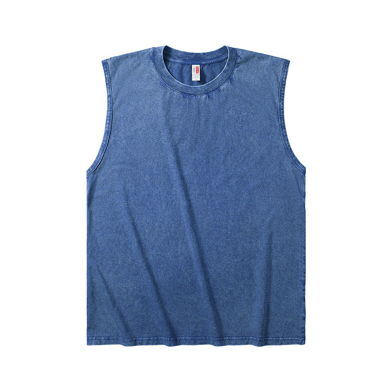 Mens Cotton Batik Washed Vest