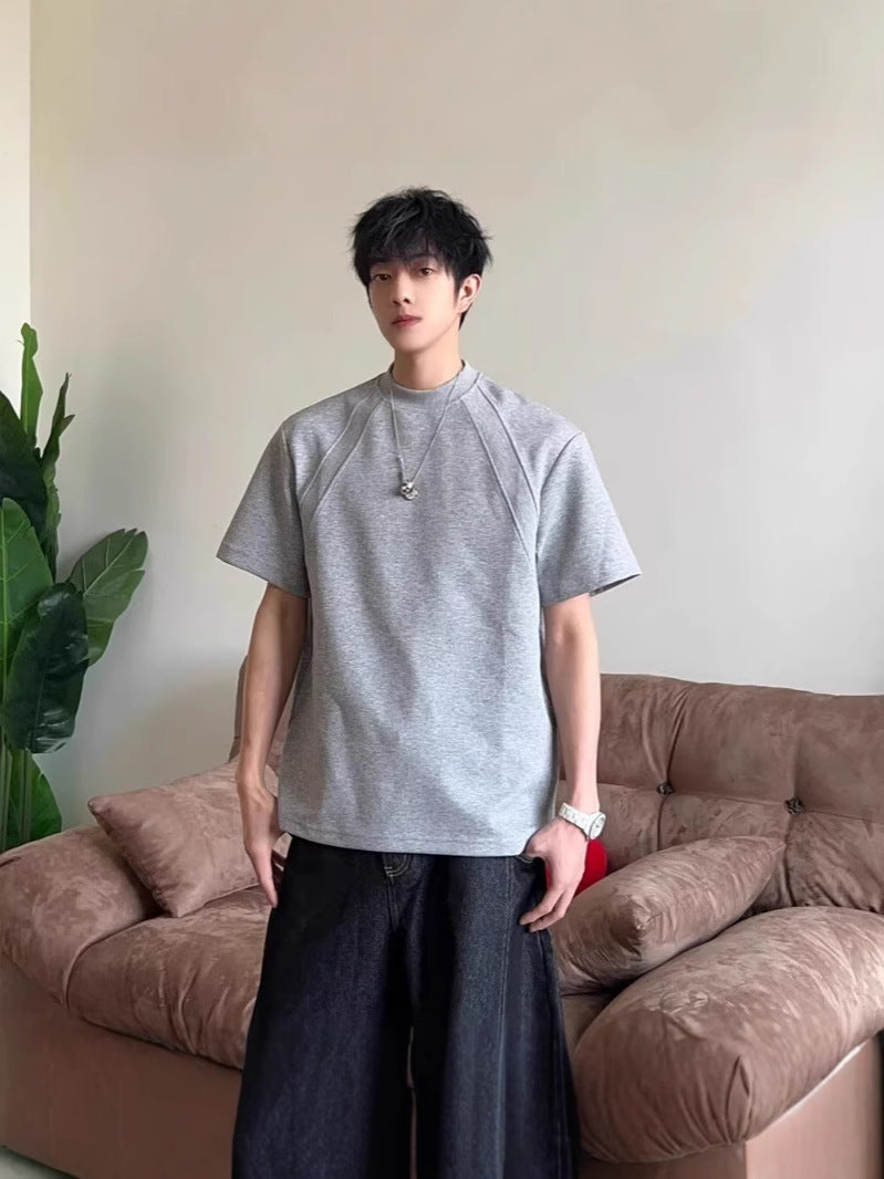 Mens Boxy Fit Short Sleeve Cotton T-Shirt
