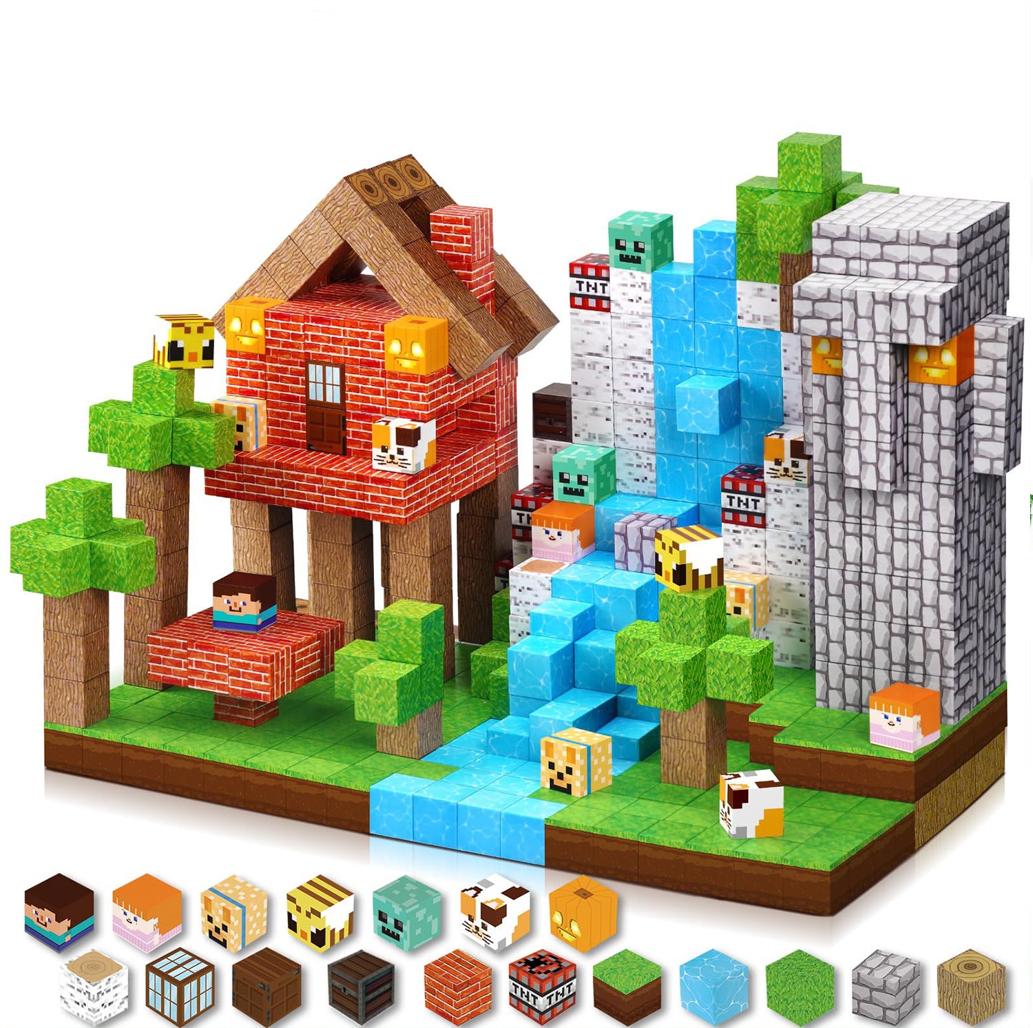 Magnetic Building Blocks Themed Sets for Kids