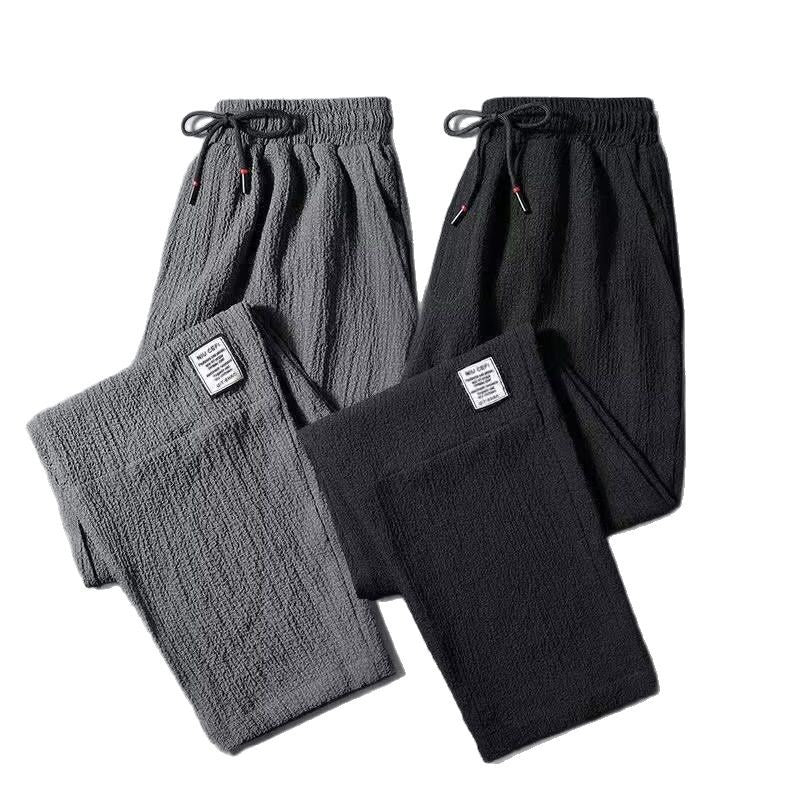 Mens Ice Silk Casual Trousers