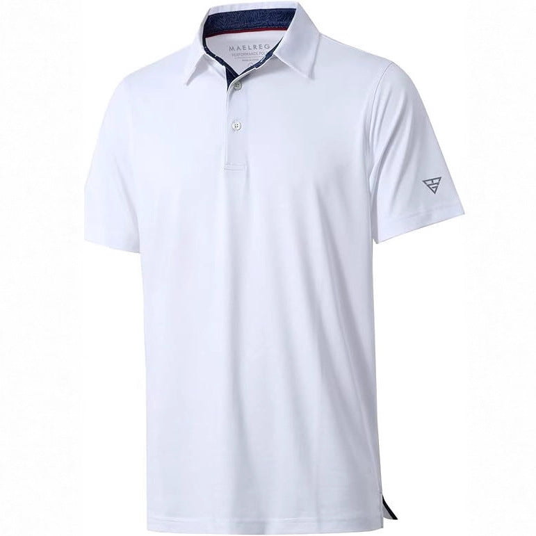 Mens Quick Dry Polo Shirt Short Sleeve Casual