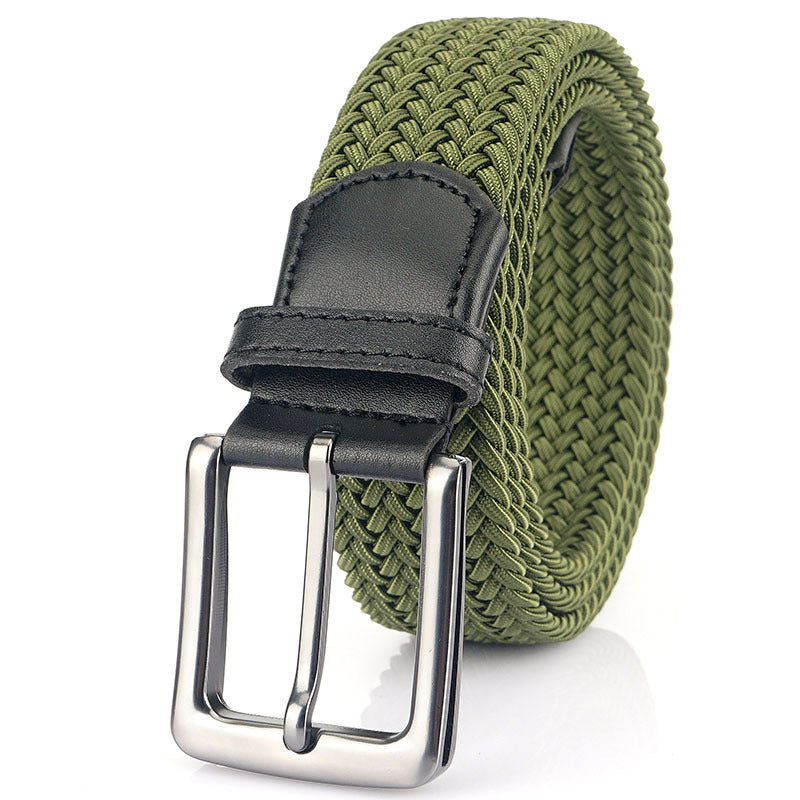 Elastic Pin Buckle Canvas Belt for Men