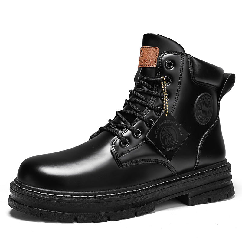 Mens Retro High-Top Lace-Up Martin Boots