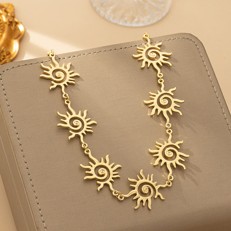 Metal Irregular Sun Waist Chain