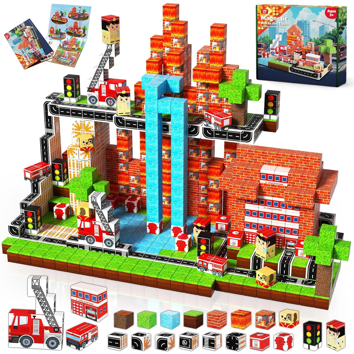 Magnetic Building Blocks Themed Sets for Kids