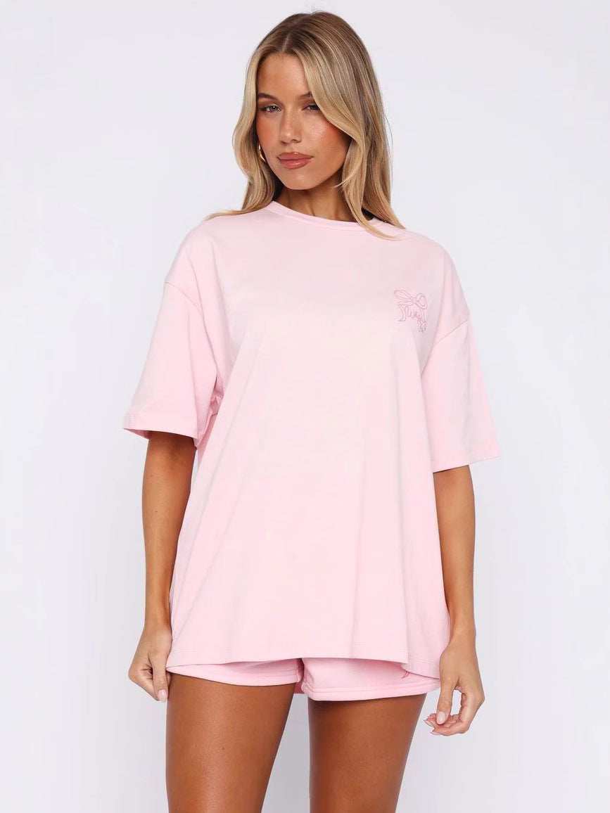 Women's Loose Fit Printed Short Sleeve T-Shirt