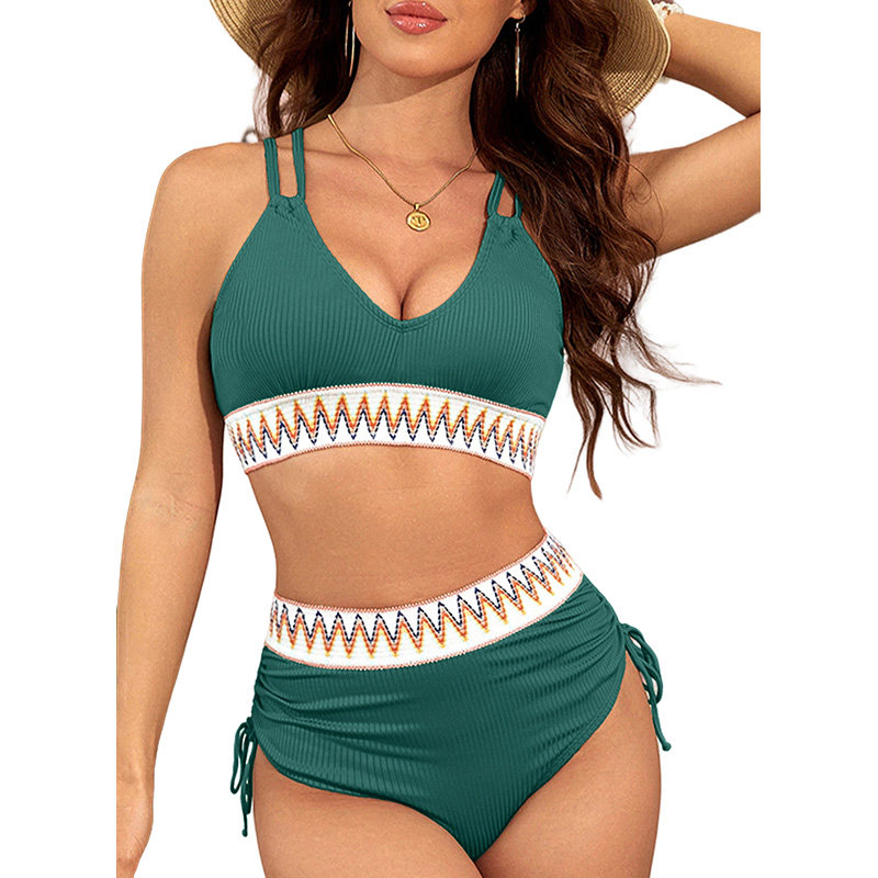 Sexy Womens Summer Bikini With Built-in Padding A Triangle-cut Design And A Two-piece Style