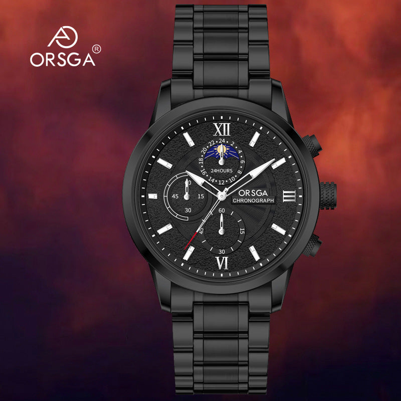 Multifunctional Mens Quartz Watch