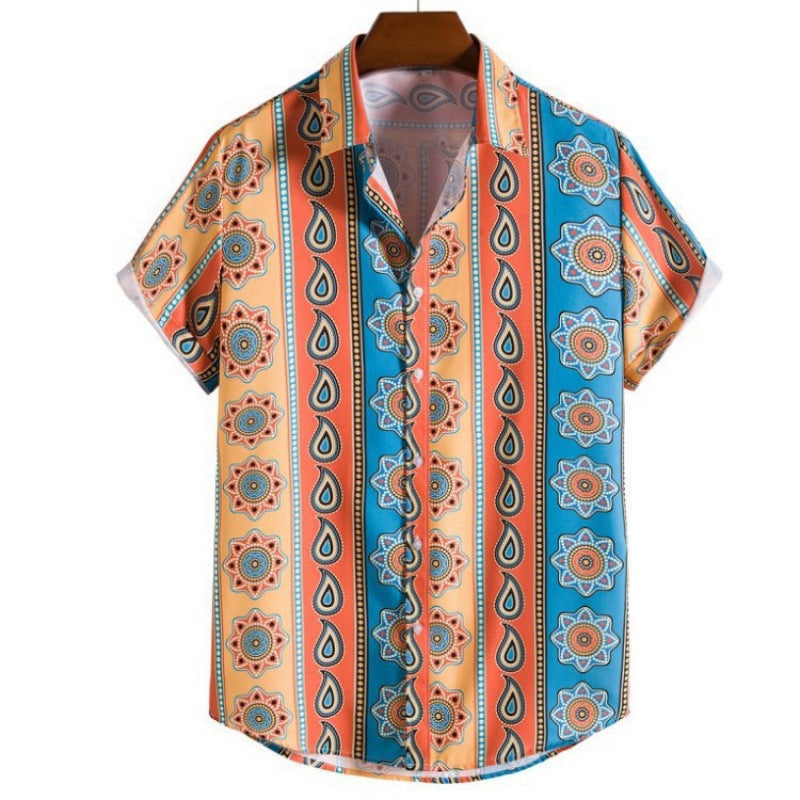 Mens Floral Print Casual Shirt