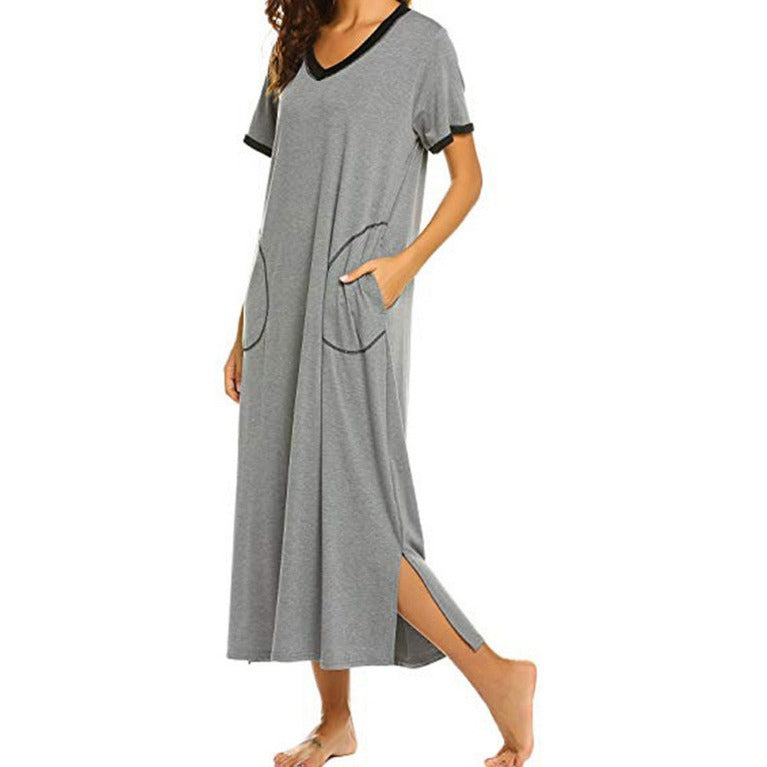Womens Soft Cotton Pajama Set with Pockets