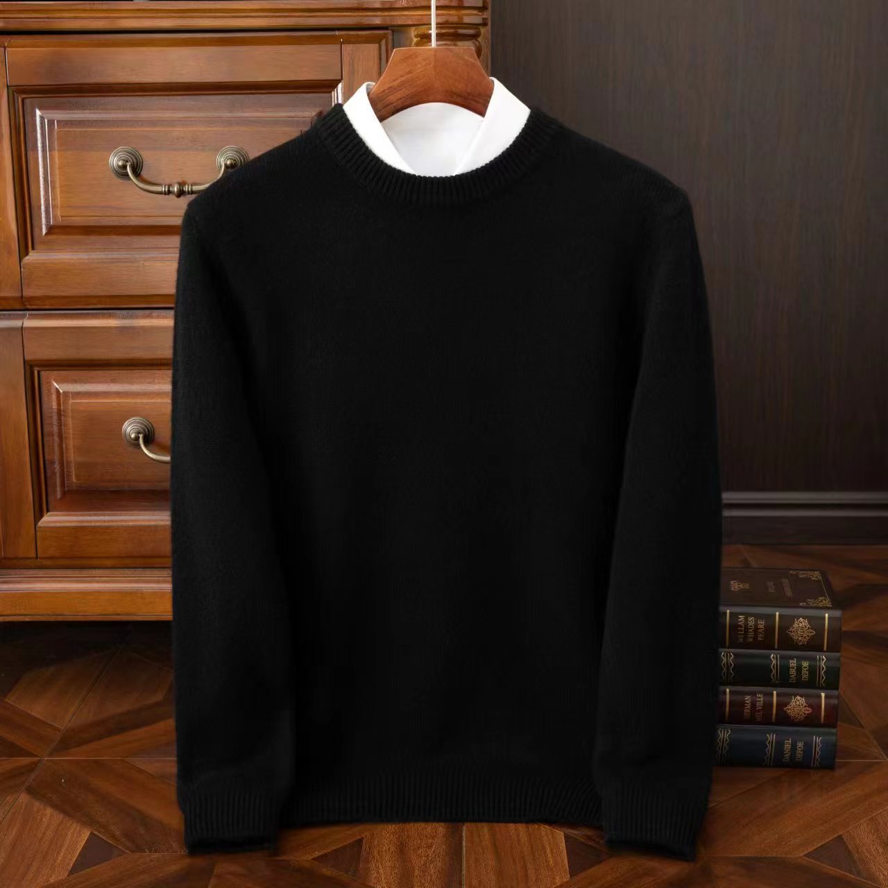 Mens Pure Wool Knit Sweater