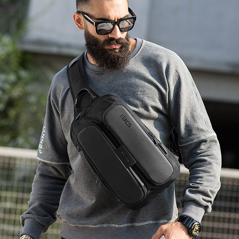 Lightweight USB Shoulder Bag for Men