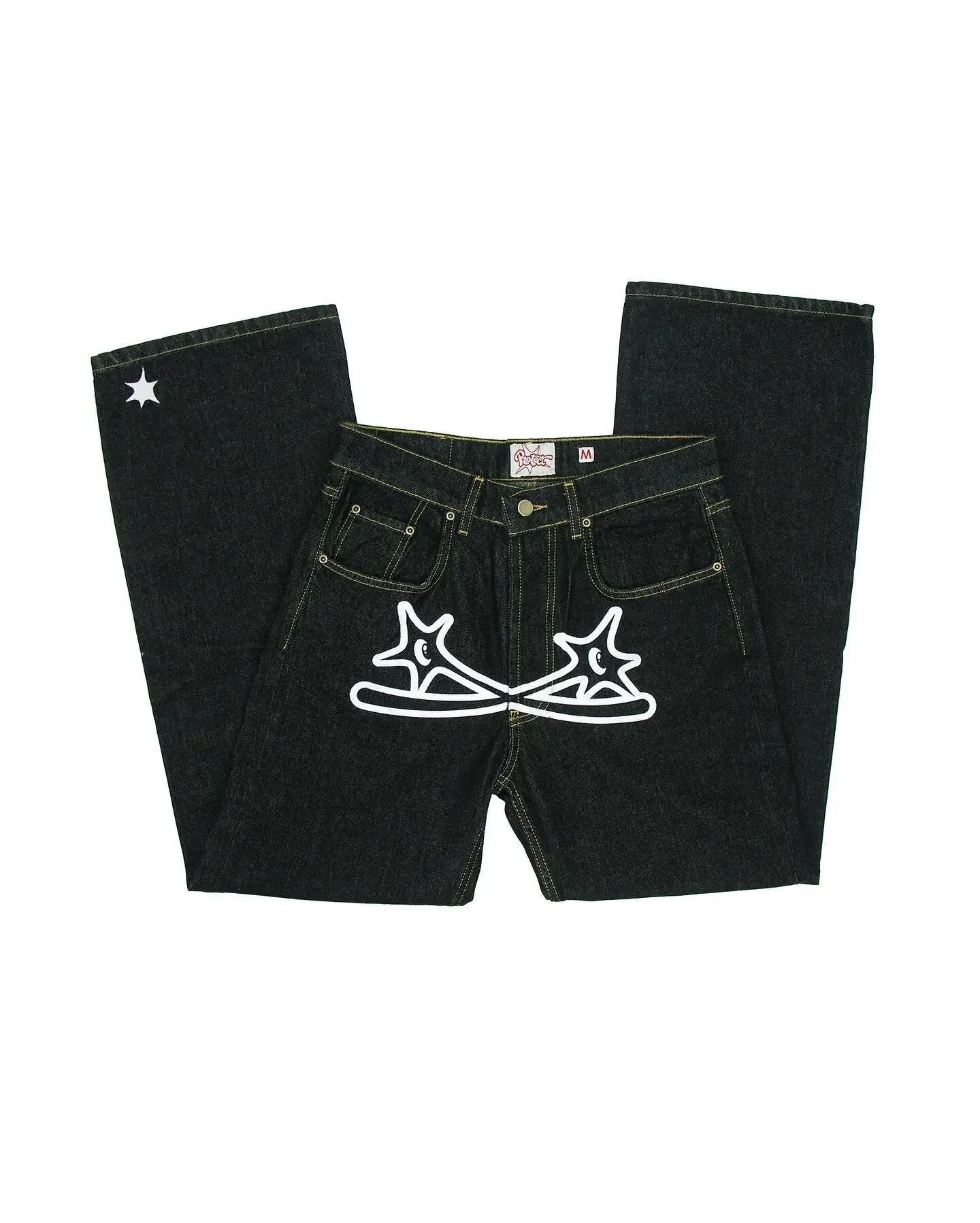 Men's Embroidered Straight Leg Jeans