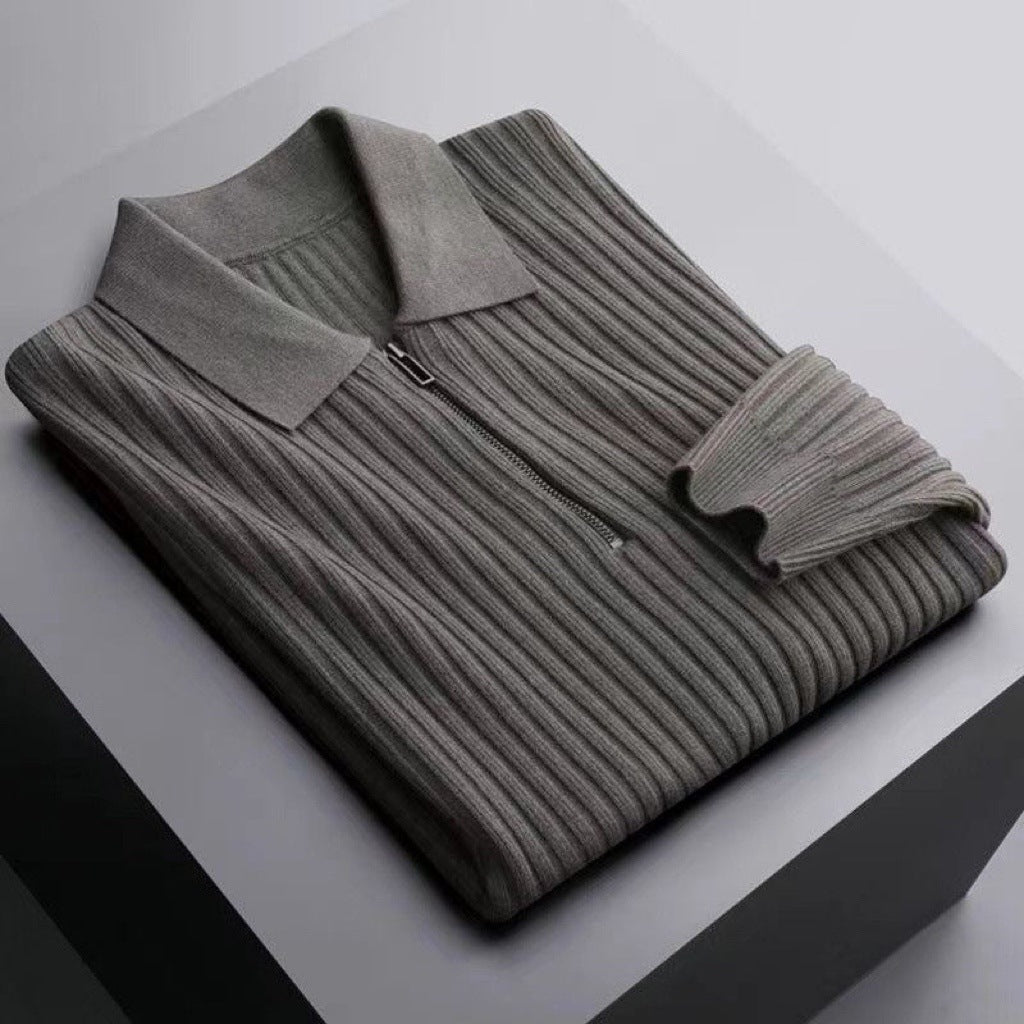 Men's Lapel Knit Polo Shirt