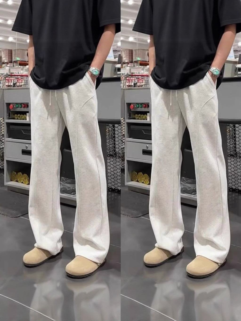 Straight Leg Fleece Lined Sweatpants