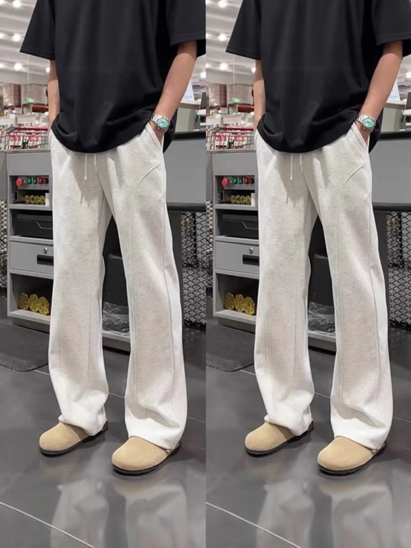 Straight Leg Fleece Lined Sweatpants