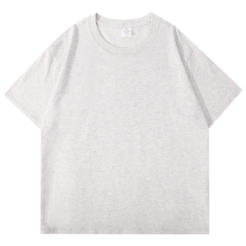 Pure Cotton Short-Sleeve T-Shirt for Men, Summer Loose Half-Sleeve Solid Color Everyday Retro Casual Base Shirt, Fashionable Style