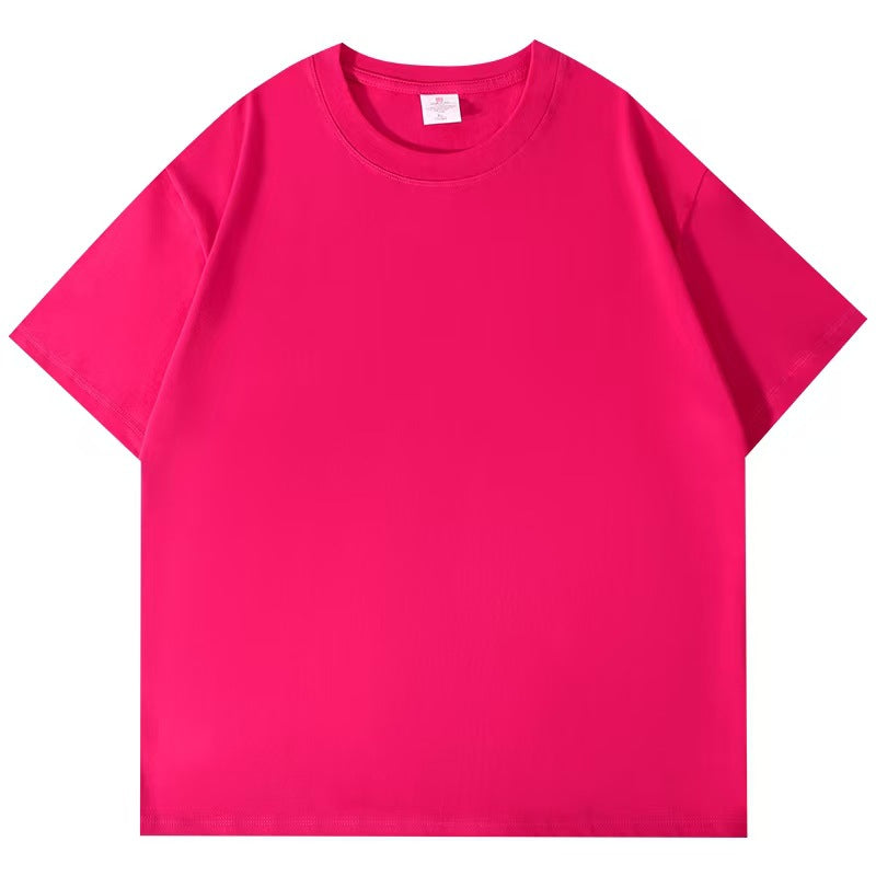 Pure Cotton Short-Sleeve T-Shirt for Men, Summer Loose Half-Sleeve Solid Color Everyday Retro Casual Base Shirt, Fashionable Style