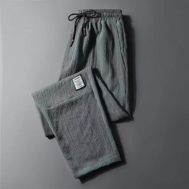 Mens Ice Silk Casual Trousers