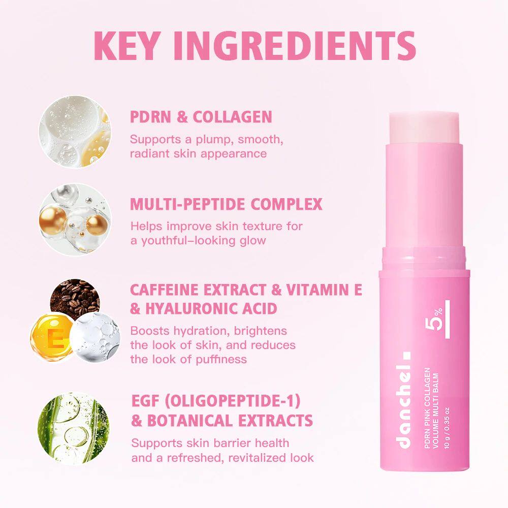 Pink Collagen Volume Multi Balm Deep Hydration Glass Skin On The Go Luxury Skin Repair Daily Glow Maintenance
