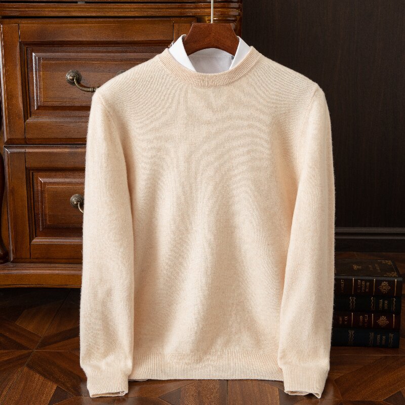 Mens Pure Wool Knit Sweater