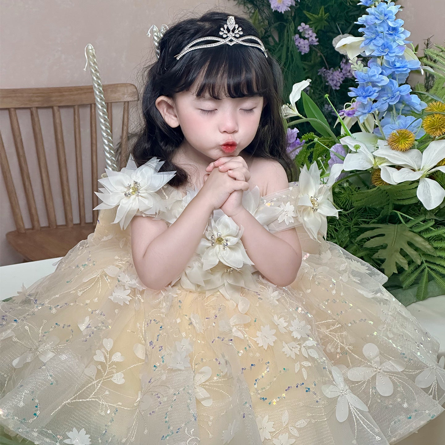 Rare High-end Flower Girl Princess Dress For Little Girls