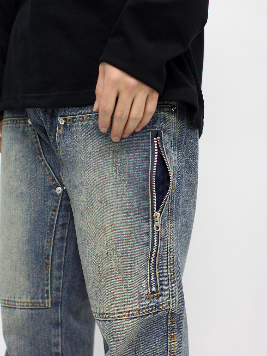 Vintage Washed Denim Jeans