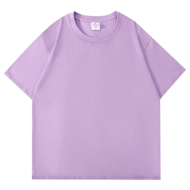 Pure Cotton Short-Sleeve T-Shirt for Men, Summer Loose Half-Sleeve Solid Color Everyday Retro Casual Base Shirt, Fashionable Style