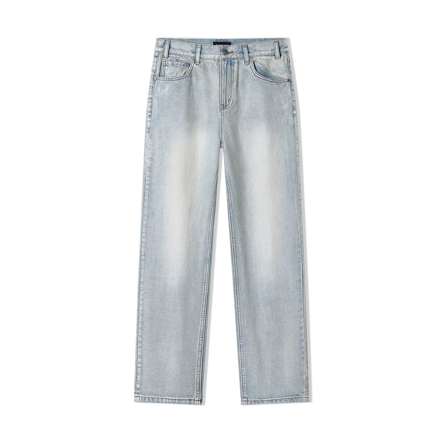 Mens Summer Elastic Straight Leg Jeans