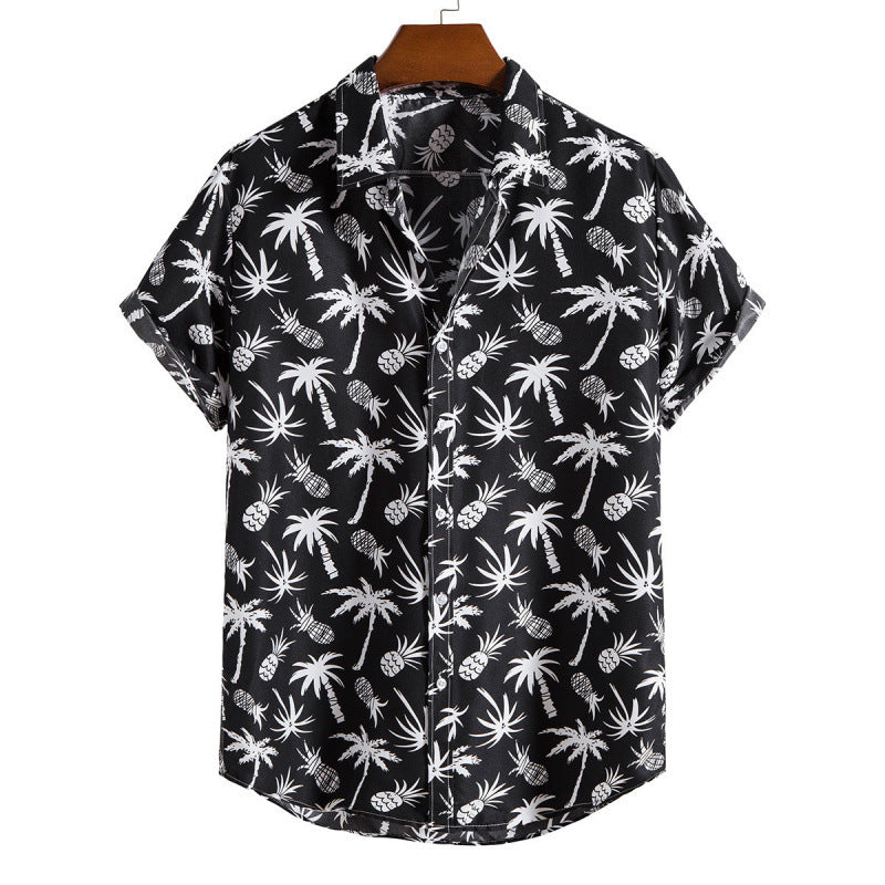 Mens Floral Print Casual Shirt