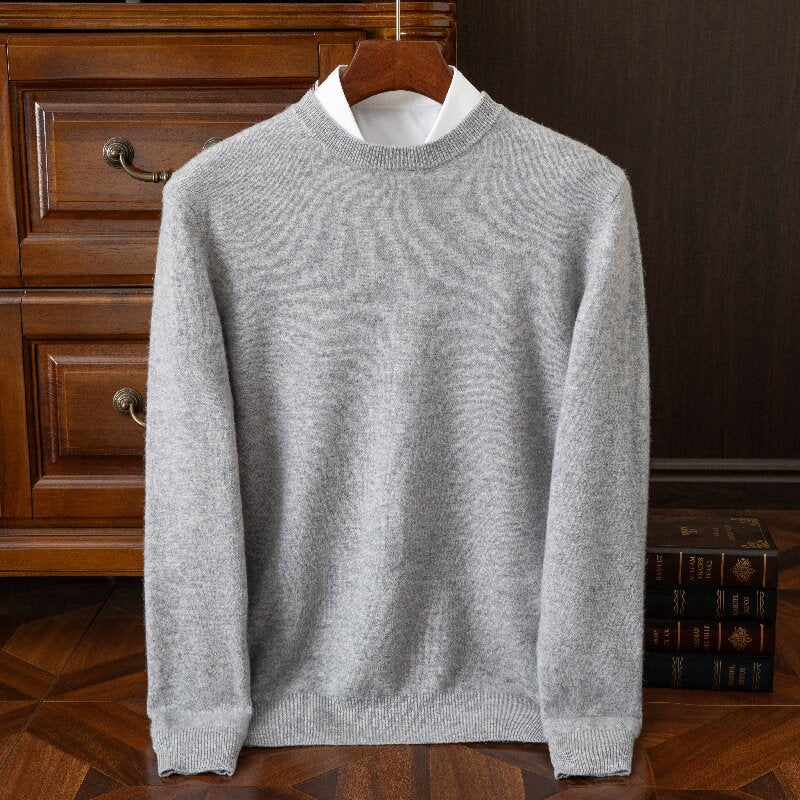Mens Pure Wool Knit Sweater