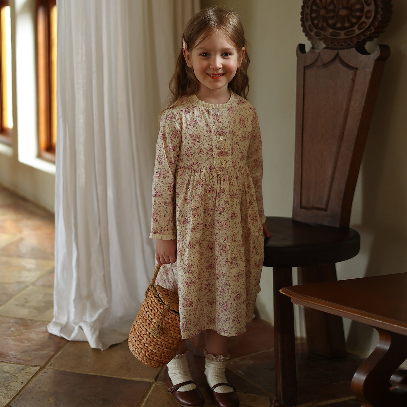 Girls' Niche Temperament Floral Dress