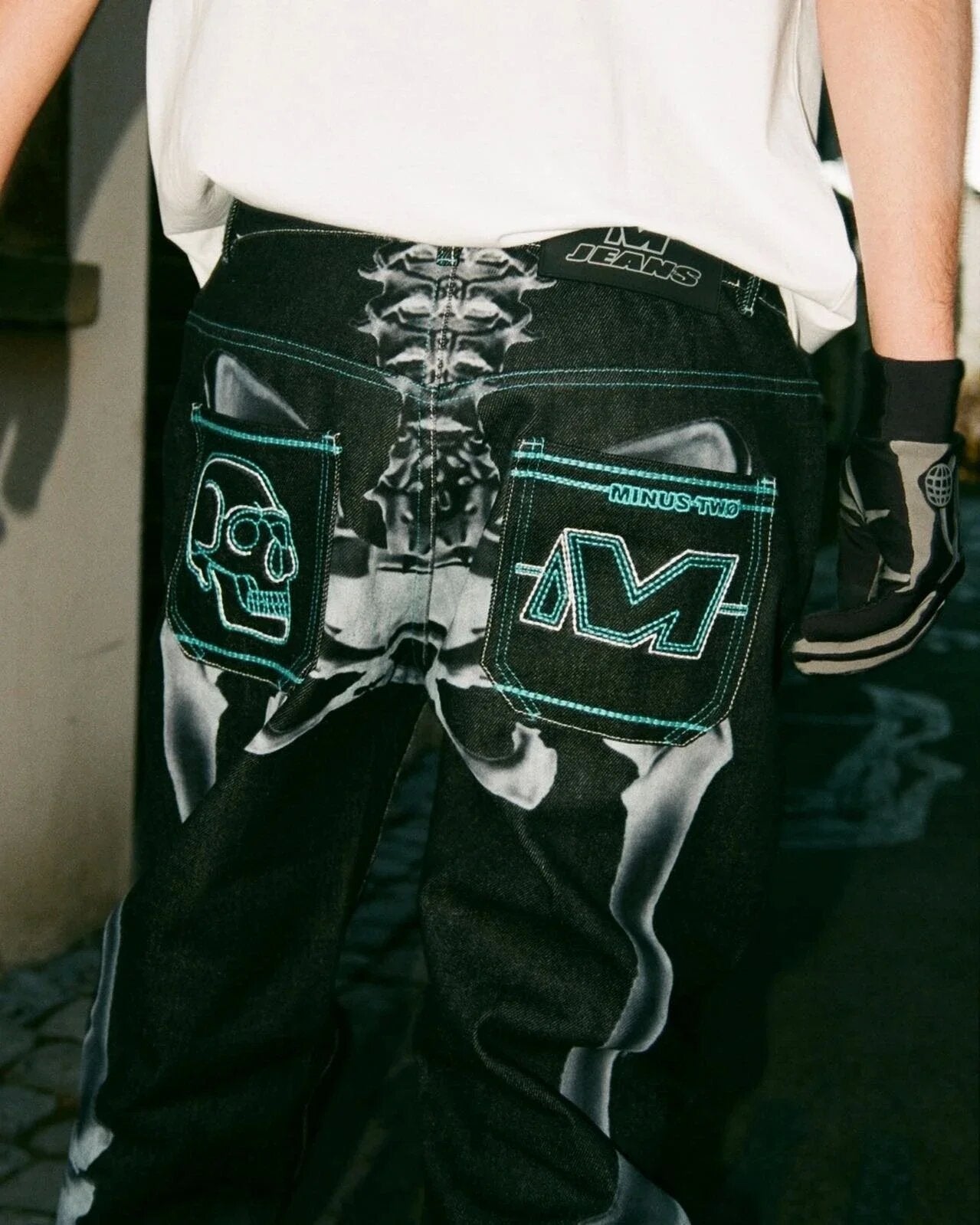 Men's Embroidered Straight Leg Jeans