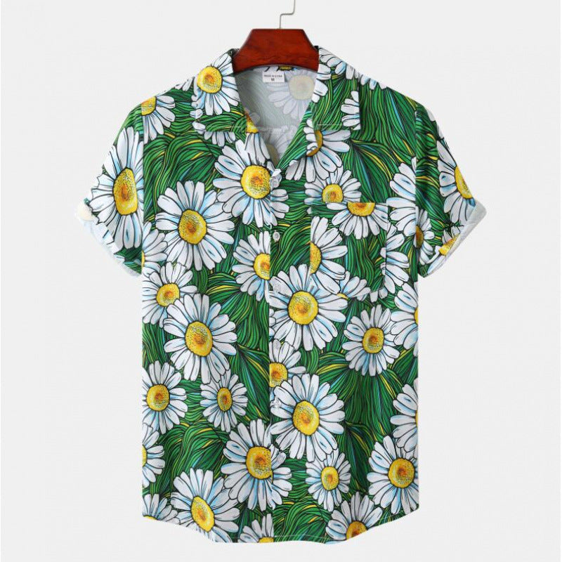 Mens Floral Print Casual Shirt