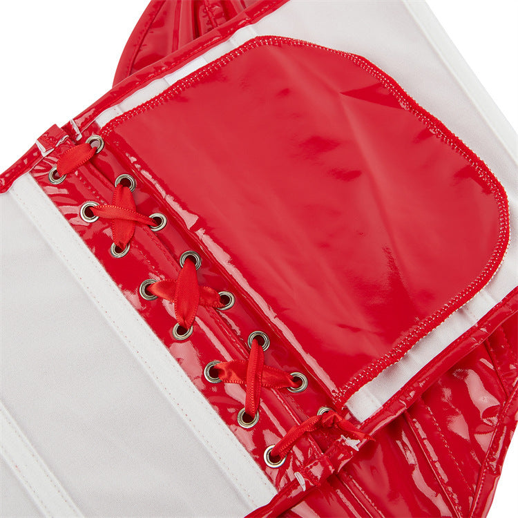 PVC Leather Corset Top