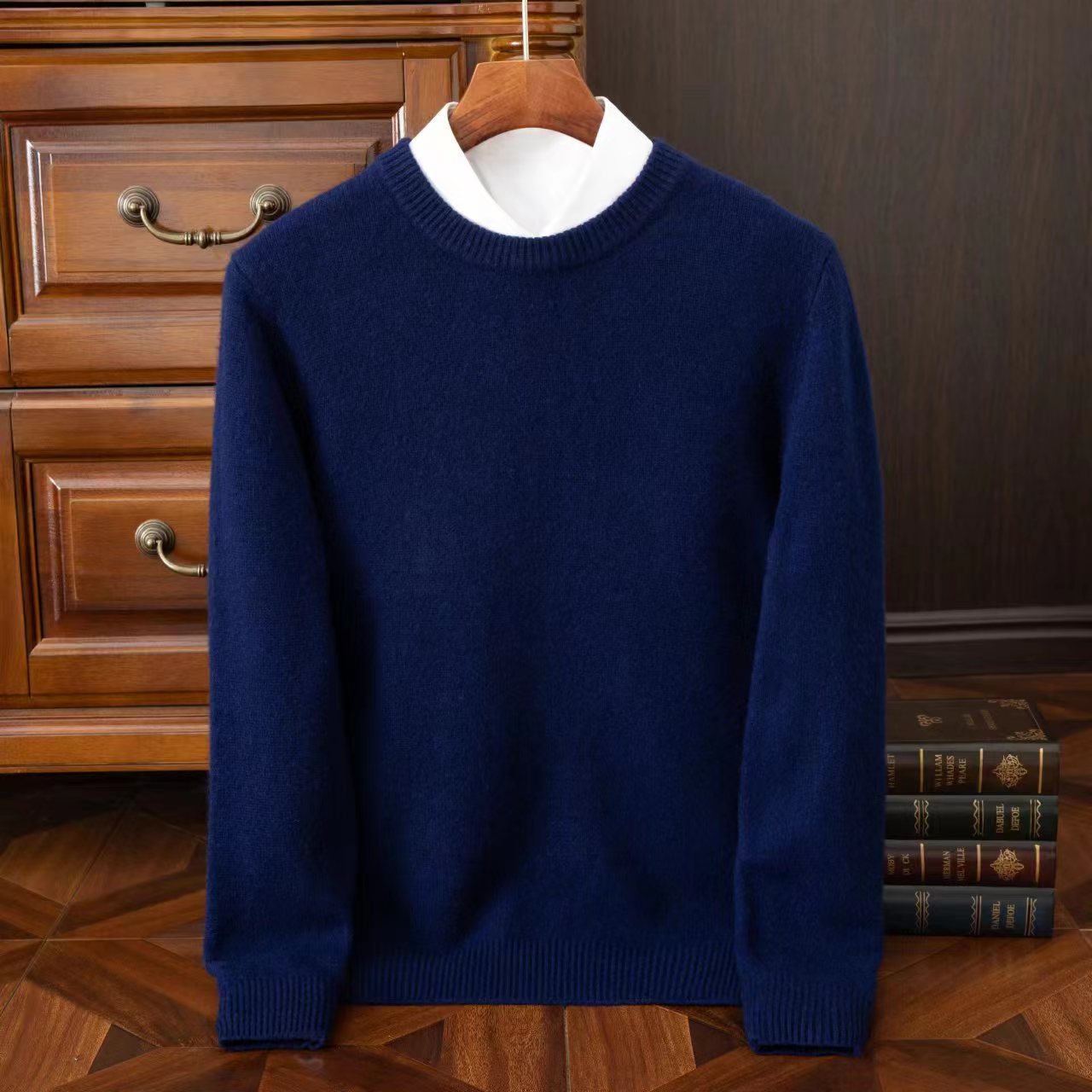 Mens Pure Wool Knit Sweater